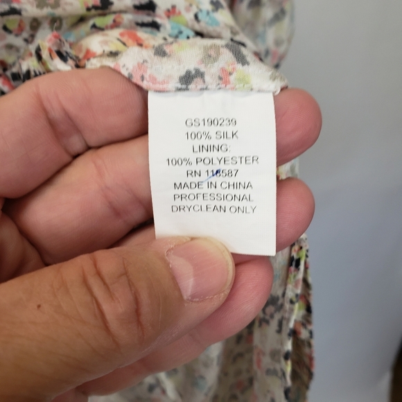 JASON WU 100% Silk floral Blouse Size 6 - Picture 7 of 8